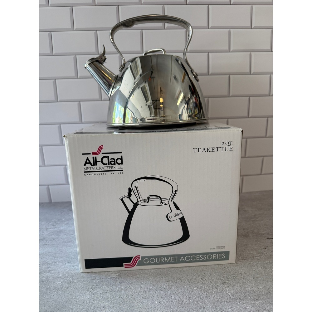 All-Clad Stainless Steel 2 Qt Whistling Tea Kettle Induction Compatible E8619964